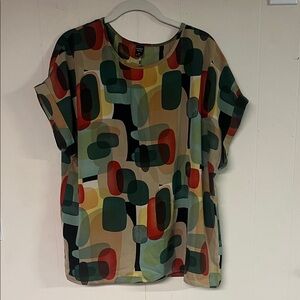 Abstract Multicolor Blouse